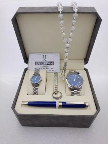 Watches of Men Gift Set: Watch, Rosary, Pen & Cufflinks